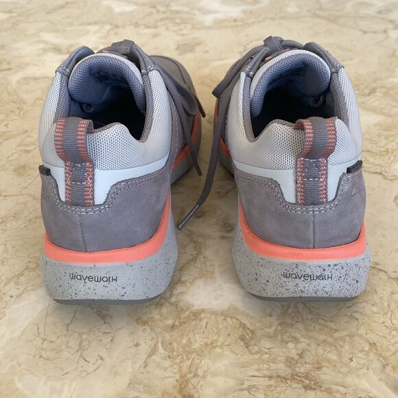 Clarks Wave 2.0 Lace Waterproof Sneakers Grey/Peach - Picture 9 of 16